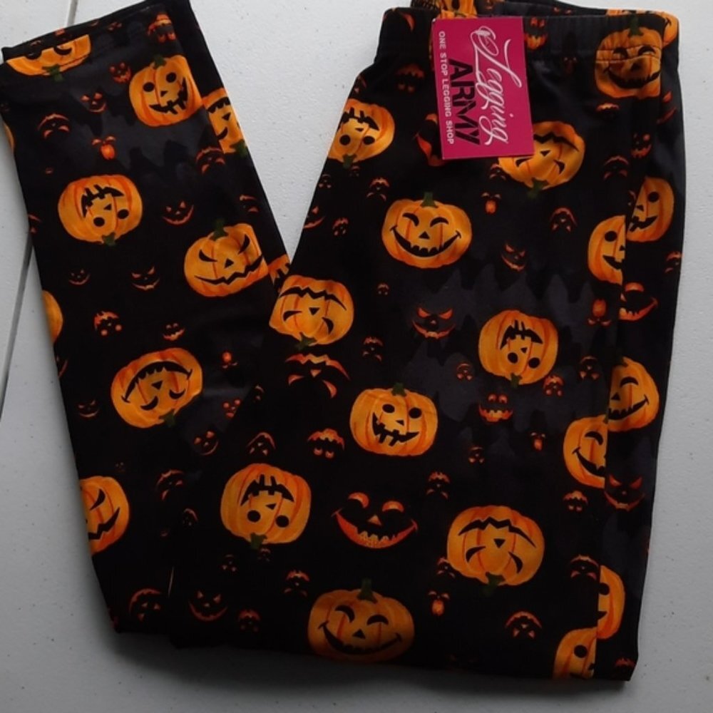 Legging Army Pumpkin Leggings One Size Fits 3-14 Bundle 2/$25